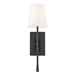 1-Light Wall Sconce in Matte Black