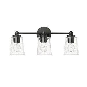 Lauryn Three Light Vanity in Matte Black by Millennium