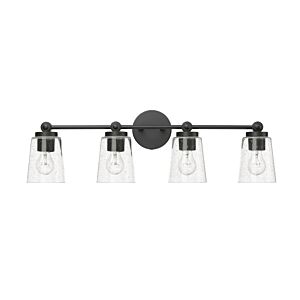 Lauryn 4-Light Bathroom Vanity Light in Matte Black