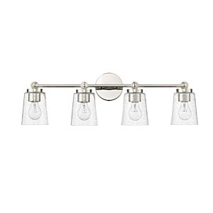 Lauryn 4-Light Bathroom Vanity Light in Polished Nickel