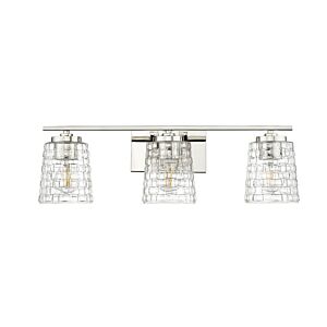 Saben Three Light Vanity in Polished Nickel by Millennium