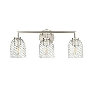 Catania Three Light Vanity in Brushed Nickel by Millennium