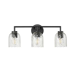 Catania Three Light Vanity in Matte Black by Millennium