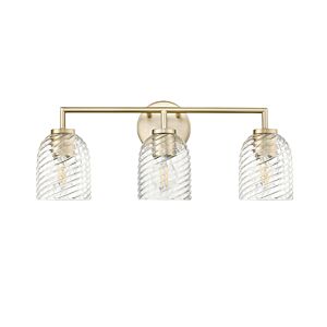 Catania Three Light Vanity in Modern Gold by Millennium