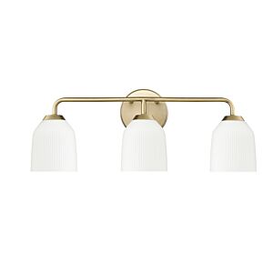 Norah Three Light Vanity in Vintage Brass by Millennium