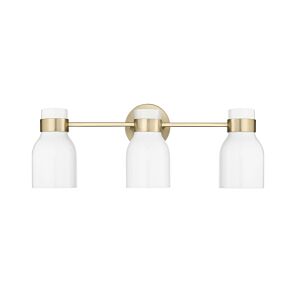 Norah Three Light Vanity in Modern Gold by Millennium