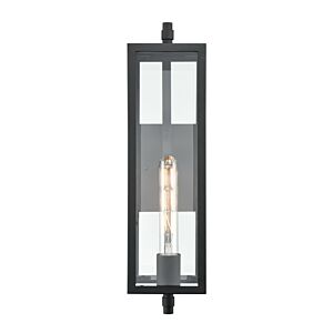 Messi 1-Light Outdoor Wall Sconce in Textured Black