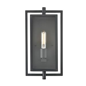 Rankin One Light Outdoor Wall Sconce in Textured Black by Millennium