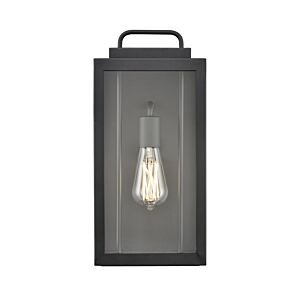 Gallatin 1-Light Outdoor Wall Sconce in Textured Black