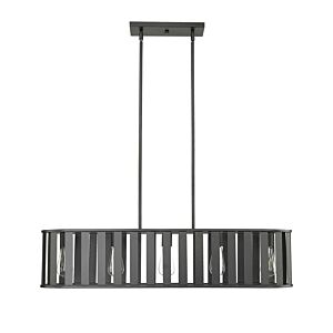 Stella Five Light Chandelier in Matte Black by Millennium