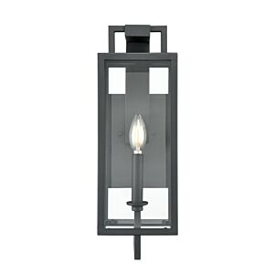 Lamont One Light Outdoor Wall Sconce in Textured Black by Millennium