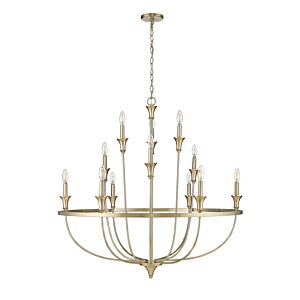 Emery 12 Light Chandelier in Modern Gold by Millennium