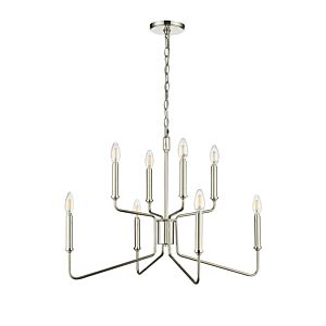 Raven 8-Light Chandelier in Polished Nickel