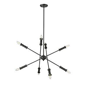 Potiss 8-Light Chandelier in Matte Black