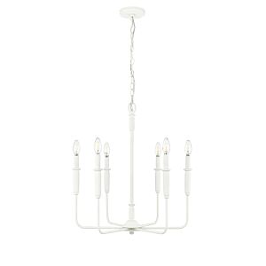 Savanne 6-Light Chandelier in Textured White