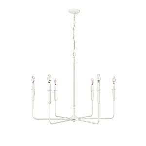 Savanne Six Light Chandelier in Textured White by Millennium