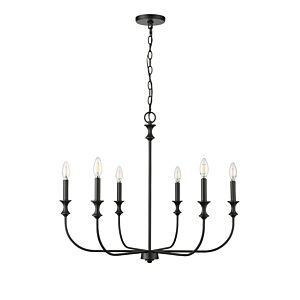 Savanne 6-Light Chandelier in Matte Black