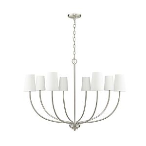 Kandor Eight Light Chandelier in Brushed Nickel by Millennium