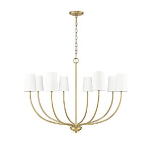 Kandor Eight Light Chandelier in Vintage Brass by Millennium