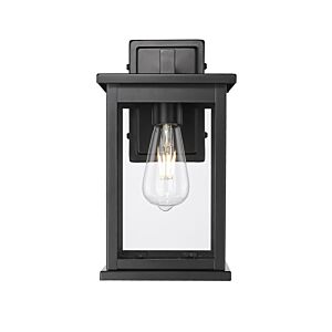 Bowton II One Light Outdoor Wall Sconce in Powder Coated Black by Millennium