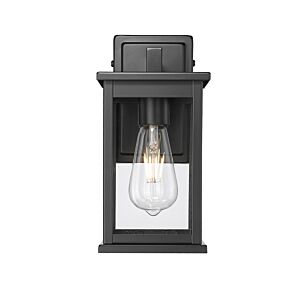 Bowton II 1-Light Outdoor Wall Sconce in Powder Coated Black