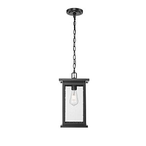 Bowton 1-Light Outdoor Hanging Lantern in Powder Coated Black