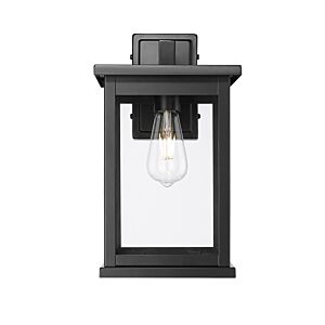 Bowton II One Light Outdoor Wall Sconce in Powder Coated Black by Millennium