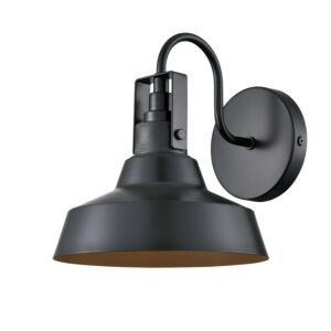 Axell One Light Outdoor Wall Sconce in Powder Coated Black by Millennium