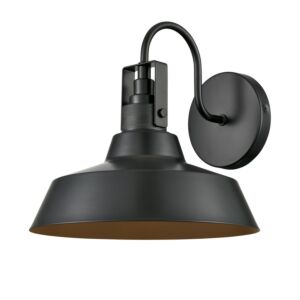 Axell One Light Outdoor Wall Sconce in Powder Coated Black by Millennium