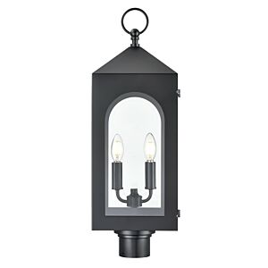 Bratton 2-Light Outdoor Post Lantern in Powder Coated Black