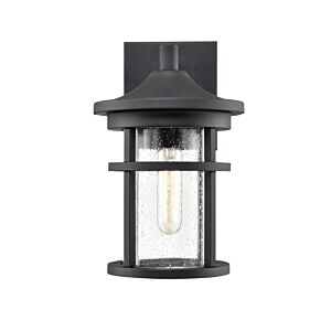 Namath One Light Outdoor Wall Sconce in Textured Black by Millennium