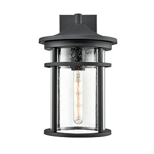 Namath One Light Outdoor Wall Sconce in Textured Black by Millennium