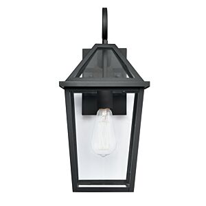 Eston 1-Light Outdoor Wall Sconce in Textured Black