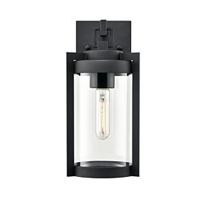 Ellway 1-Light Outdoor Wall Sconce in Textured Black