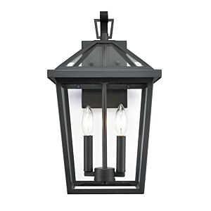 Mensun 2-Light Outdoor Wall Sconce in Textured Black