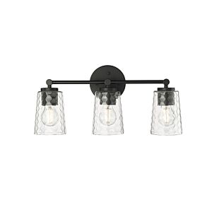 Ashli Three Light Vanity in Matte Black by Millennium