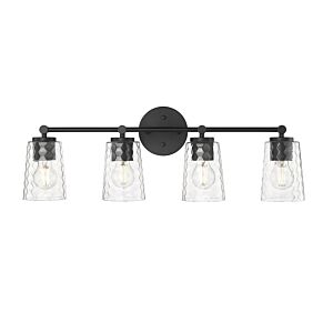 Ashli Four Light Vanity in Matte Black by Millennium