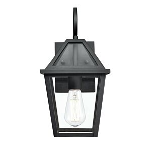 Eston One Light Outdoor Wall Sconce in Textured Black by Millennium