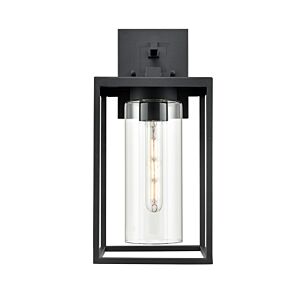 Ellway One Light Outdoor Wall Sconce in Textured Black by Millennium