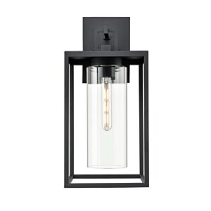 Ellway One Light Outdoor Wall Sconce in Textured Black by Millennium