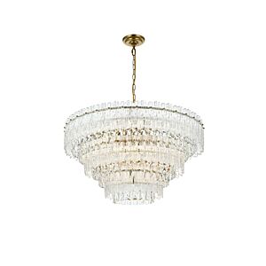 Emilia 10-Light Pendant in Satin Gold