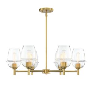 Summer Jazz 6-Light Chandelier in Brushed Gold