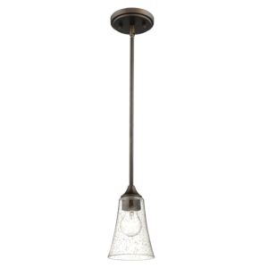 Natalie 1-Light Mini Pendant in Rubbed Bronze