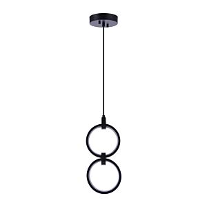 Context 2-Light LED Pendant in Flat Black