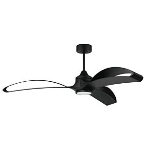 Bandeaux 1-Light 60" Outdoor Ceiling Fan in Flat Black