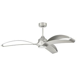 Bandeaux 1-Light 60" Outdoor Ceiling Fan in Painted Nickel