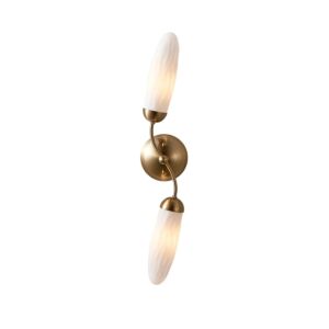 Crest Nine Light Wall Sconce in Winter Brass by Kalco