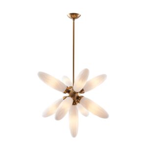 Crest Two Light Pendant in Winter Brass by Kalco