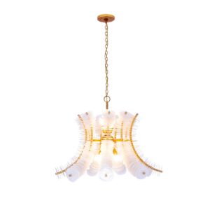 Gossamer 12 Light Pendant in Oxidized Gold Leaf by Kalco