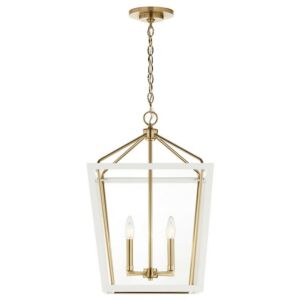 Delvin 4-Light Foyer Pendant in Champagne Bronze